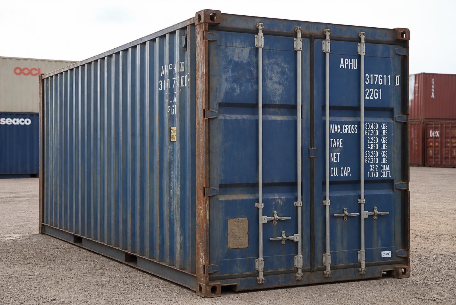 Used (Wind & Water Tight) 20' shipping container in assorted colors